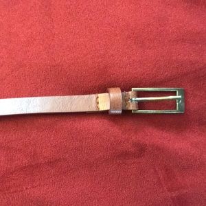 Brown skinny belt